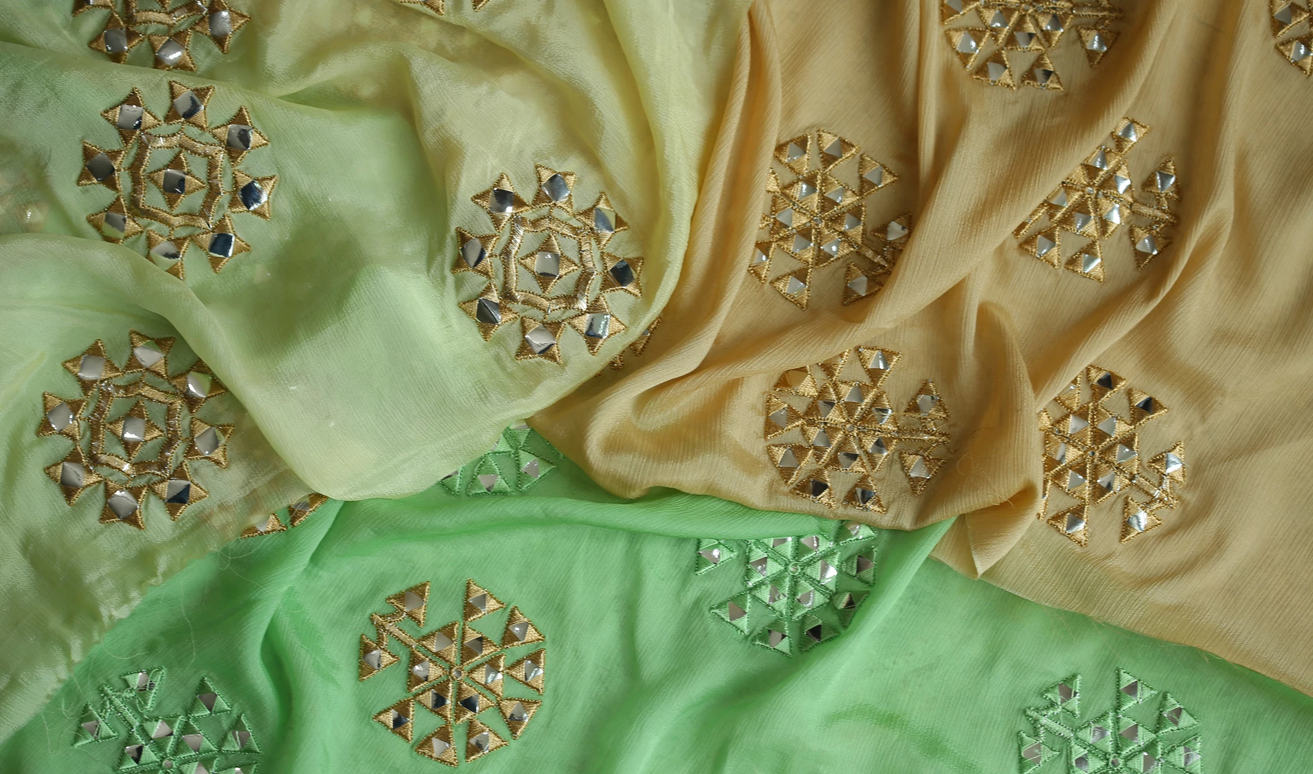 mirror work designs with embroidery